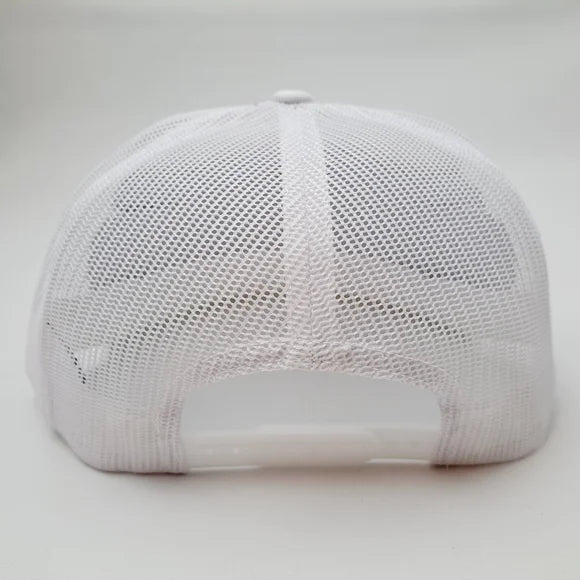 Dixie Mafia Flat Bill Trucker Mesh Snapback White