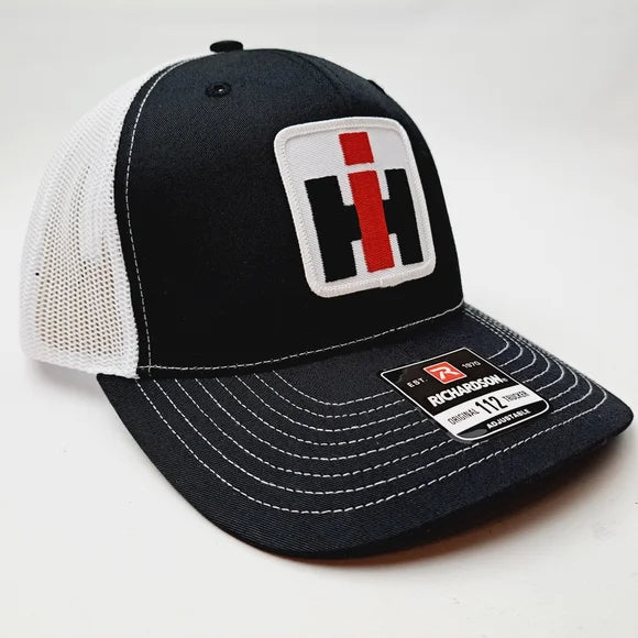 International Harvester Richardson 112 Trucker Mesh Snapback Cap Hat Black