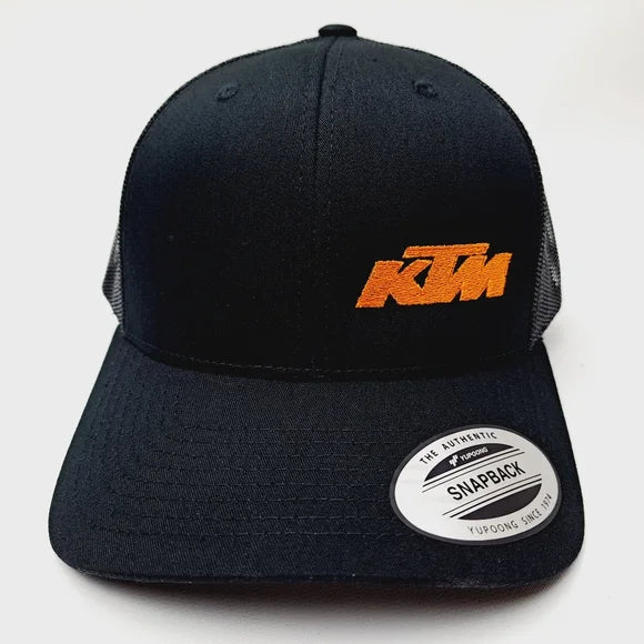 KTM Racing Embroidered Curved Bill Trucker Mesh Snapback Cap