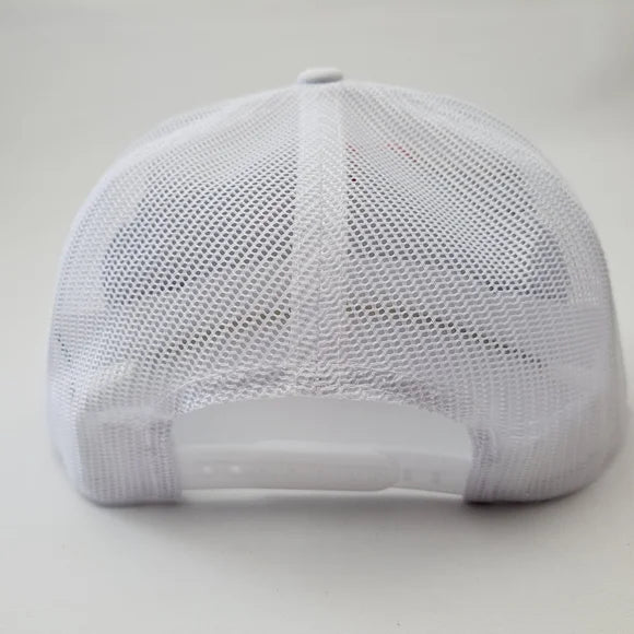 Mama Tried Trucker Mesh Snapback White Pink Text