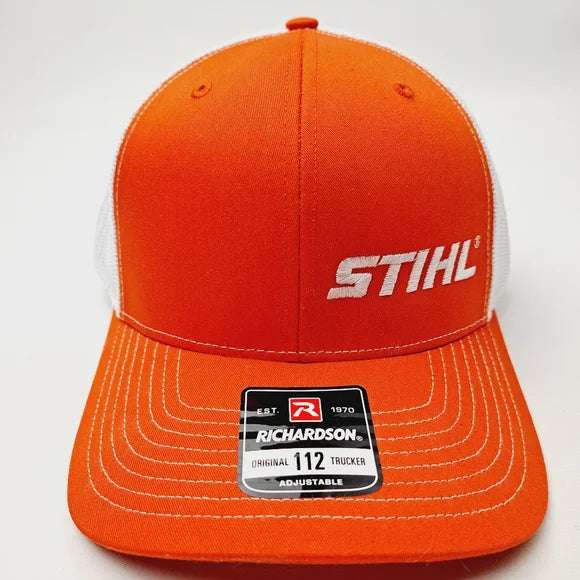 Stihl Richardson 112 Trucker Mesh Snapback Hat Cap Hi-Vis Neon Orange