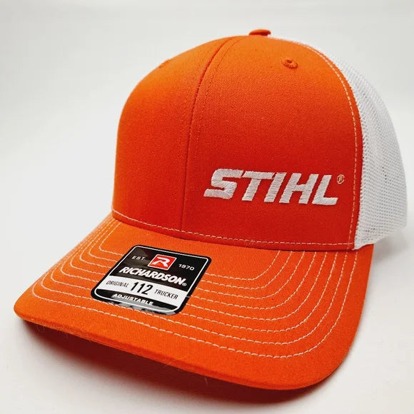 Stihl Richardson 112 Trucker Mesh Snapback Hat Cap Hi-Vis Neon Orange