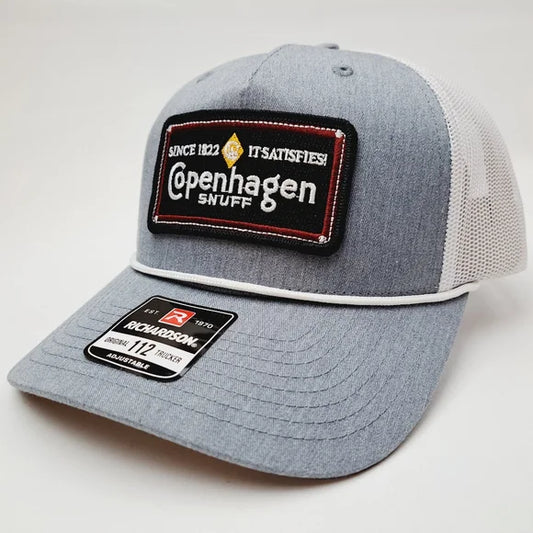 Copenhagen Embroidered Patch Trucker Richardson 112 Rope Baseball Cap Hat
