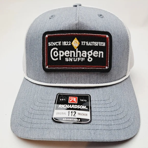 Copenhagen Embroidered Patch Trucker Richardson 112 Rope Baseball Cap Hat