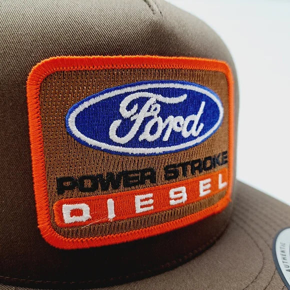 Ford Diesel Embroidered Patch Flat Bill Mesh Trucker Snapback cap hat