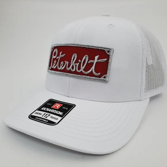 Peterbilt Embroidered Patch Richardson Trucker Mesh Snapback Cap Hat