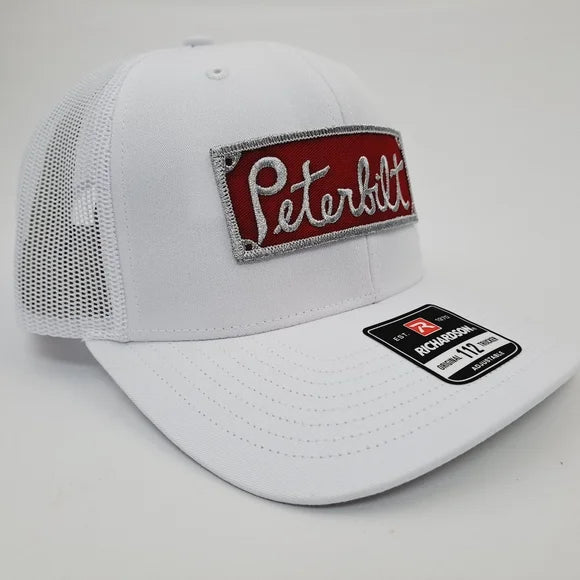 Peterbilt Embroidered Patch Richardson Trucker Mesh Snapback Cap Hat