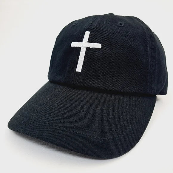 Christian Cross Crucifix Jesus Relaxed Cotton Cap Hat Black