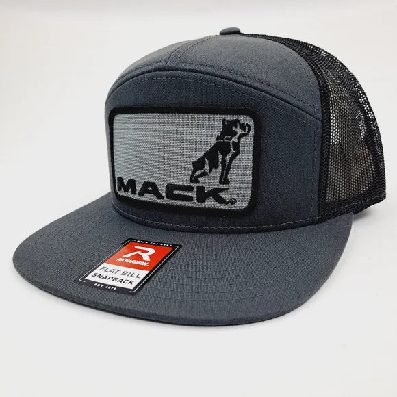 Richardson 168 7 Panel Hat Cap Flat Bill Trucker Mack Trucks Embroidered Patch