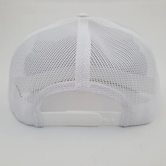 Michelin Man Embroidered Patch Flat Bill Trucker Mesh Snapback Cap Hat