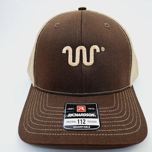 King Ranch Richardson 112 Trucker Mesh Snapback Hat Cap Brown Embroidered
