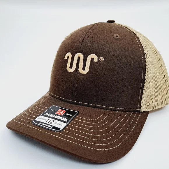 King Ranch Richardson 112 Trucker Mesh Snapback Hat Cap Brown Embroidered