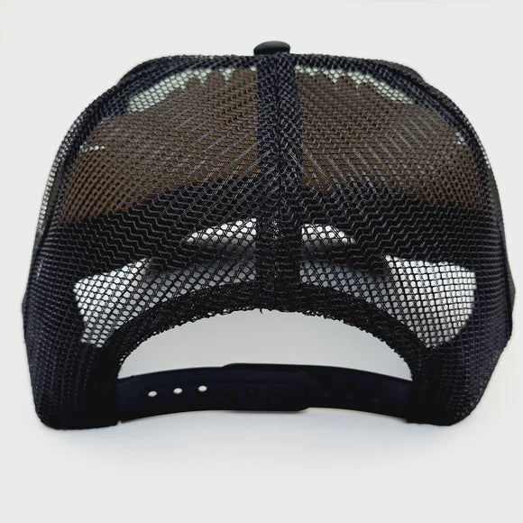 No F*cks Given Foam Mesh Trucker Snapback Hat Cap Black Embroidered Patch