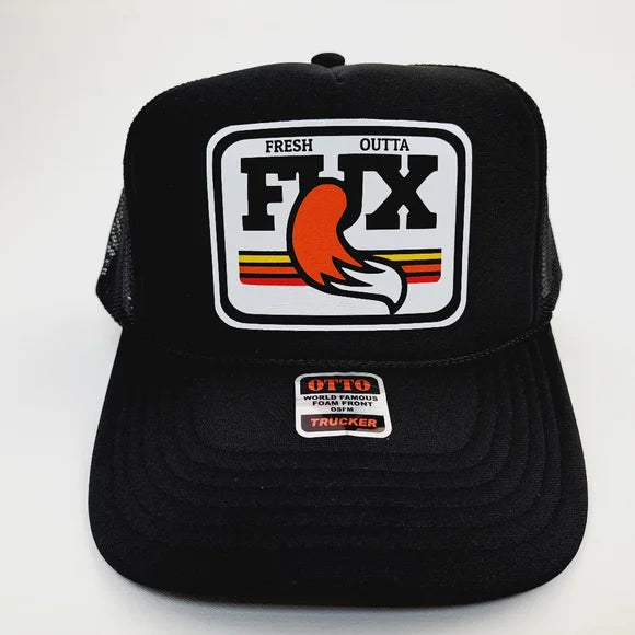 Fresh Outta Fux Foam Mesh Trucker Snapback Hat Cap Black