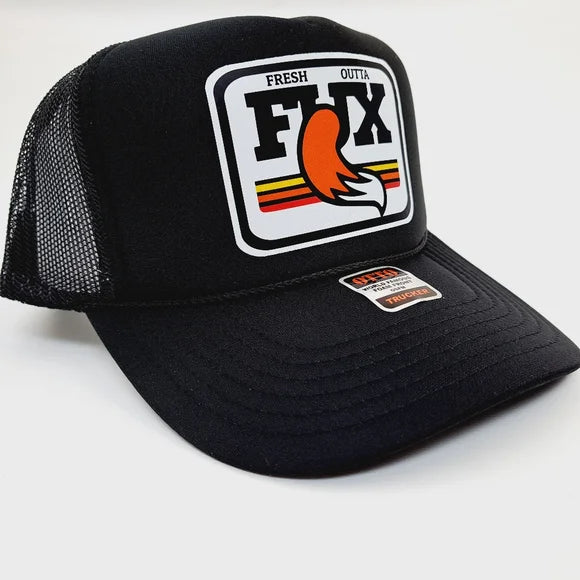 Fresh Outta Fux Foam Mesh Trucker Snapback Hat Cap Black