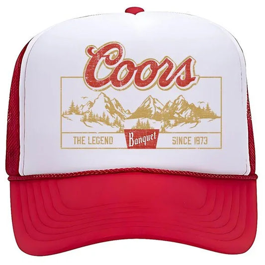 Coors Banquet Foam Trucker Mesh Snapback Hat Cap
