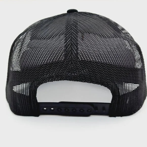 Busch Duck Hunter's Beer Drinking Hat Cap Mesh Snapback Black Flat Bill Trucker