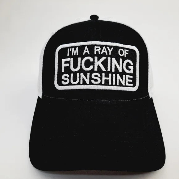 Ray Of Sunshine Trucker Mesh Snapback Cap Hat Embroidered Patch