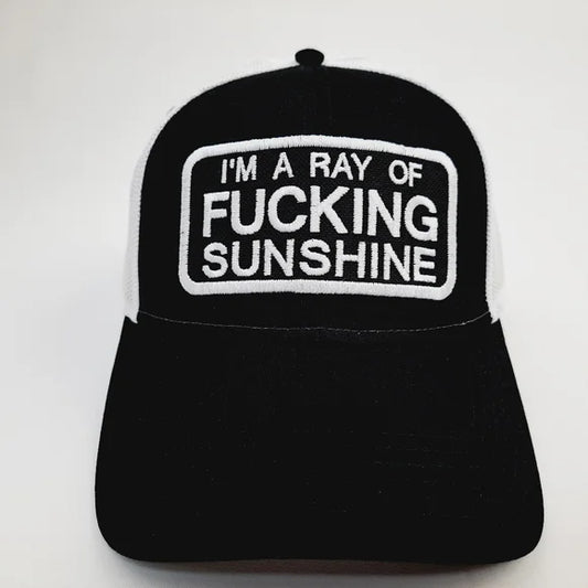 Ray Of Sunshine Trucker Mesh Snapback Cap Hat Embroidered Patch