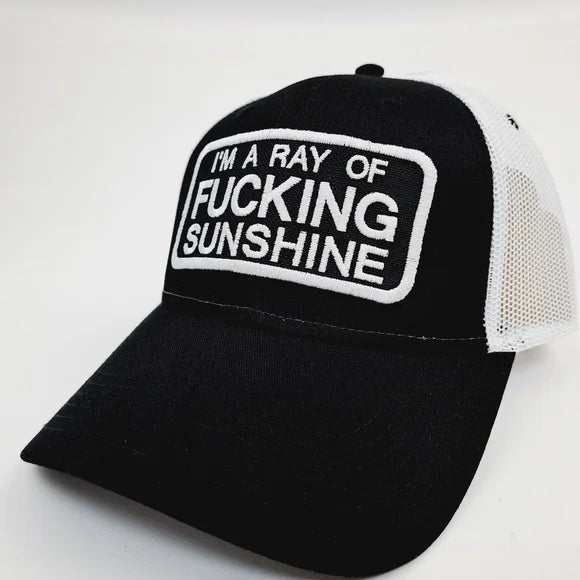 Ray Of Sunshine Trucker Mesh Snapback Cap Hat Embroidered Patch