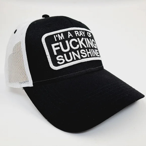 Ray Of Sunshine Trucker Mesh Snapback Cap Hat Embroidered Patch