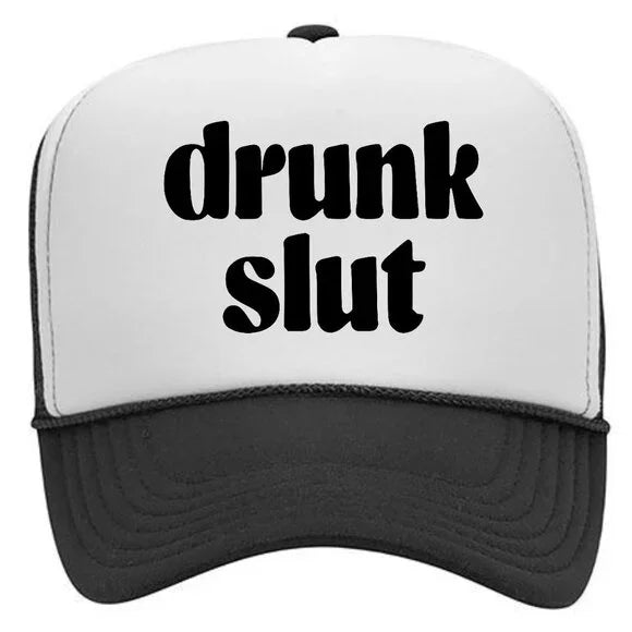 Drunk Girl Funny Gift Gag For Women Foam Trucker Hat Mesh Snapback Cap