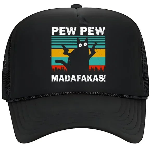 Pew Pew Madafakas! Foam Trucker Mesh Snapback Cap Hat