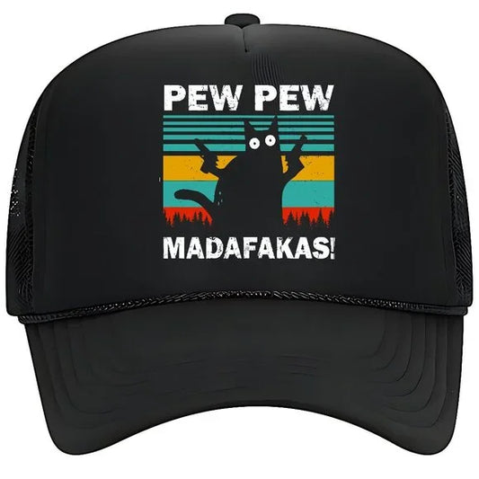 Pew Pew Madafakas! Foam Trucker Mesh Snapback Cap Hat