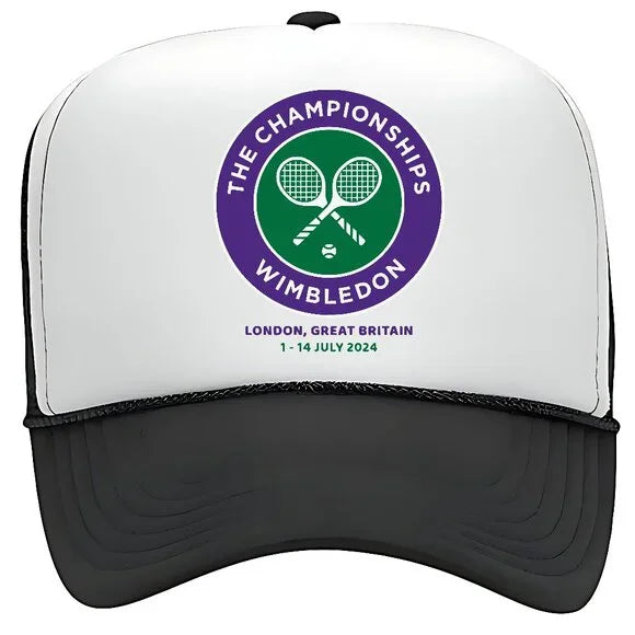 Wimbledon 2024 Tennis Foam Trucker Mesh Snapback Cap Hat