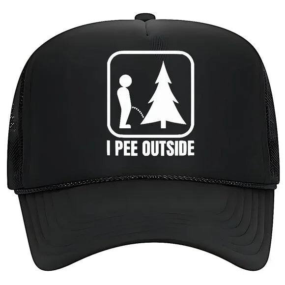 I Pee Outside Foam Trucker Mesh Snapback Cap Hat