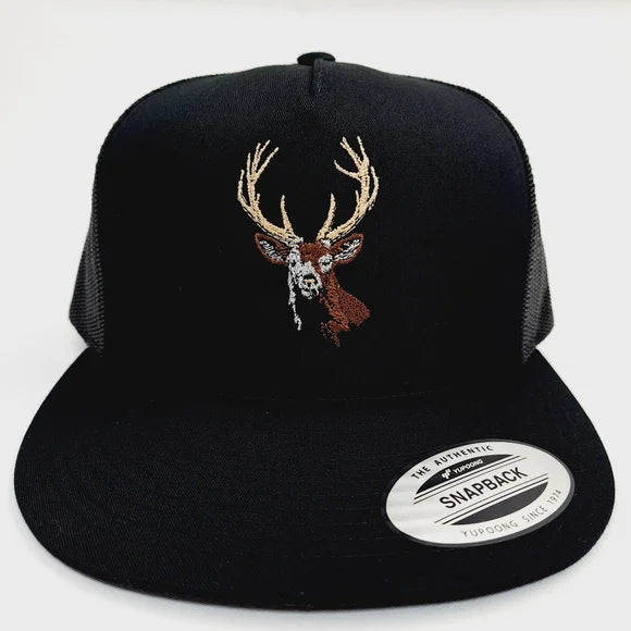 Deer Swamp Donkey Flat Bill Trucker Mesh Snapback