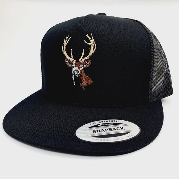Deer Swamp Donkey Flat Bill Trucker Mesh Snapback