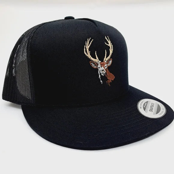 Deer Swamp Donkey Flat Bill Trucker Mesh Snapback