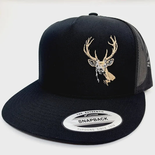 Deer Swamp Donkey Flat Bill Trucker Mesh Snapback