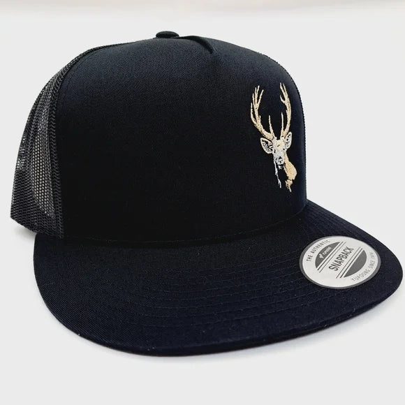 Deer Swamp Donkey Flat Bill Trucker Mesh Snapback