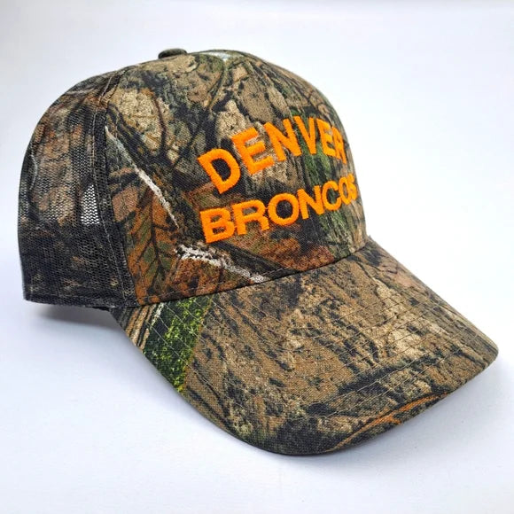 Denver Broncos CAMO HUNTER Hat Cap Mesh Trucker Camouflage