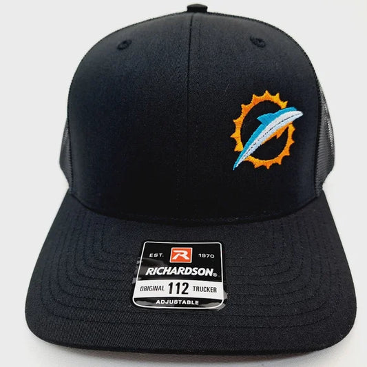 Miami Dolphins Richardson 112 Embroidered Patch Mesh Snapback Trucker Hat