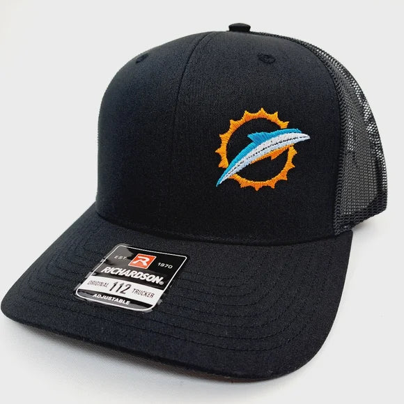 Miami Dolphins Richardson 112 Embroidered Patch Mesh Snapback Trucker Hat