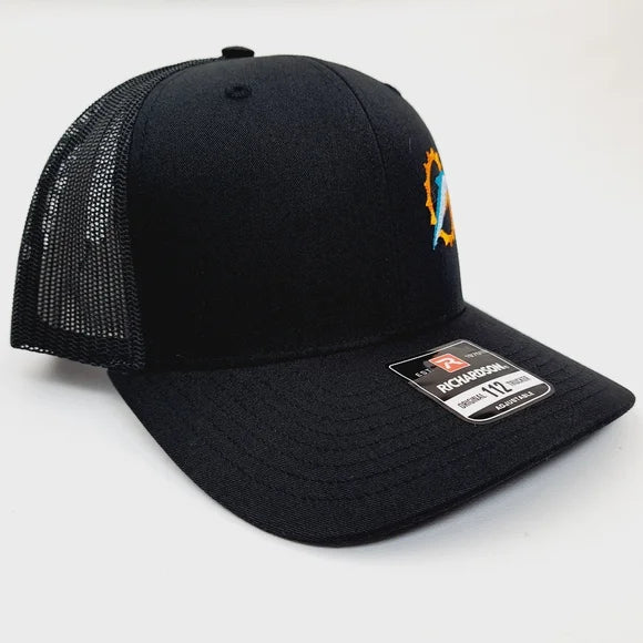 Miami Dolphins Richardson 112 Embroidered Patch Mesh Snapback Trucker Hat