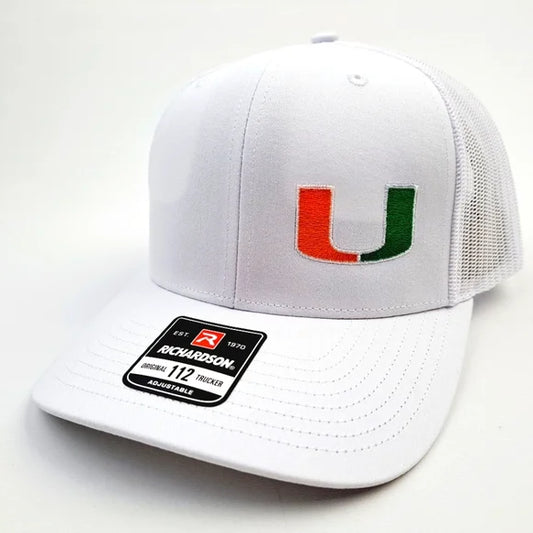 Miami Hurricanes Richardson 112 Trucker Mesh Snapback Cap Hat