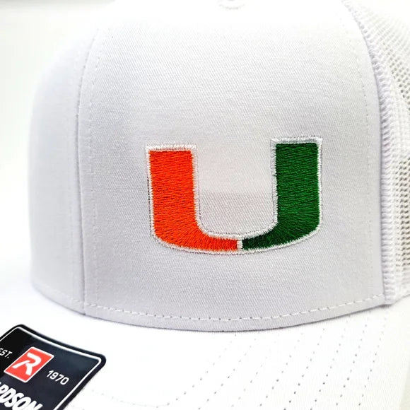 Miami Hurricanes Richardson 112 Trucker Mesh Snapback Cap Hat