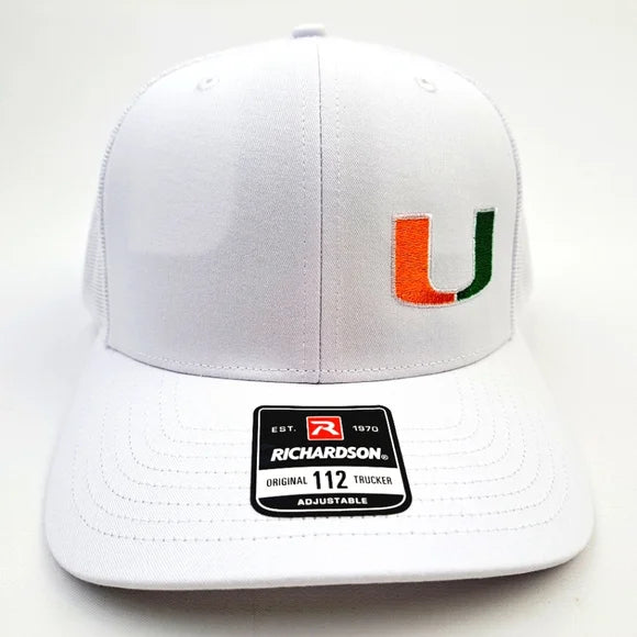 Miami Hurricanes Richardson 112 Trucker Mesh Snapback Cap Hat