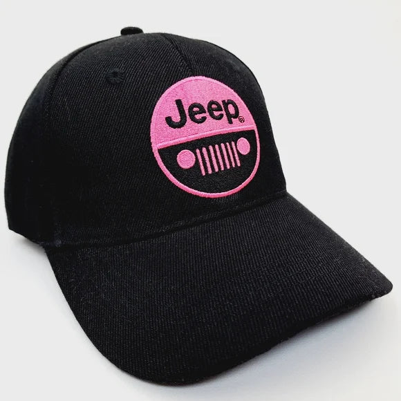 Jeep Embroidered Low Profile Strapback Buckle Black Curved Bill