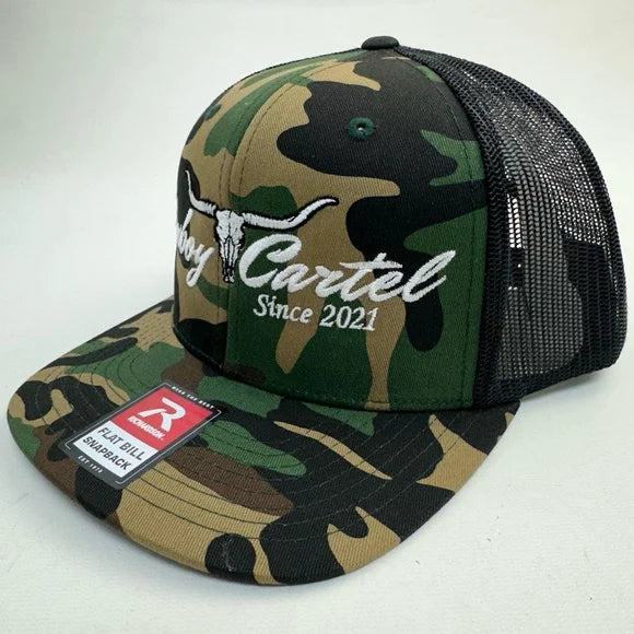 Cowboy Cartel Richardson Flat Bill Trucker Mesh Snapback Camouflage