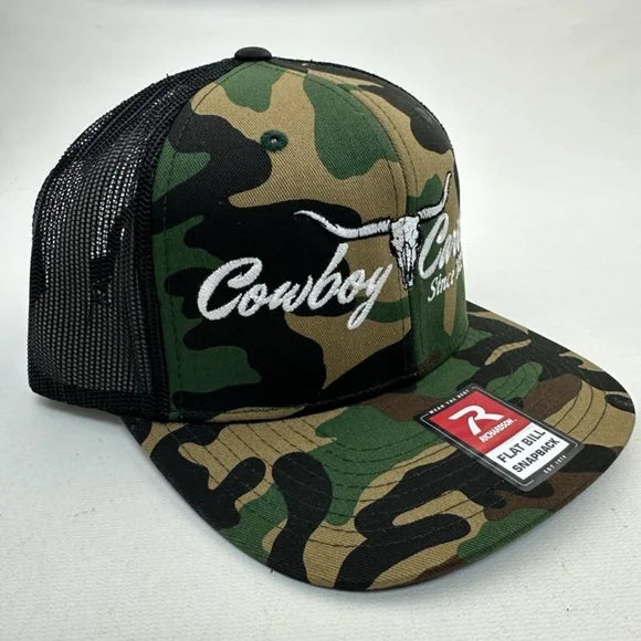 Cowboy Cartel Richardson Flat Bill Trucker Mesh Snapback Camouflage