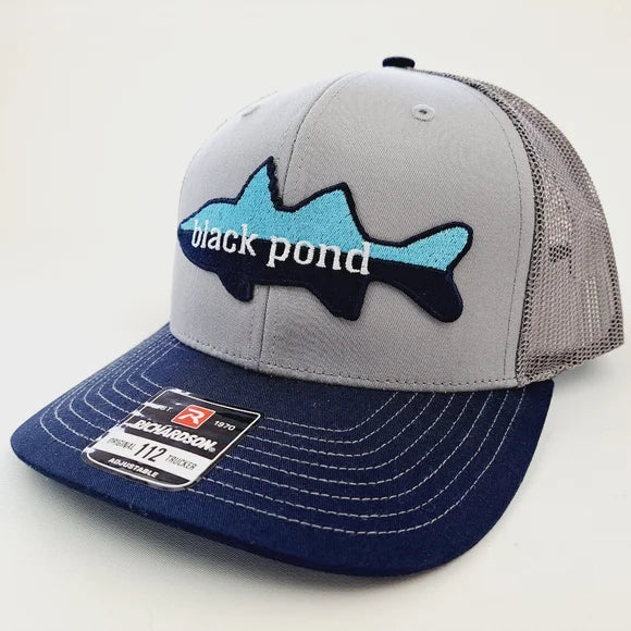 Black Pond Snook Fishing Richardson 112 Trucker Mesh Snapback Hat Cap