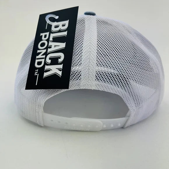 Black Pond Pompano Fishing Richardson 112 Trucker Mesh Snapback Hat Cap