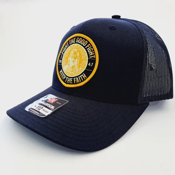 Christian Jesus Patch Richardson Trucker Mesh Snapback Cap Hat 2 Timothy 4:7