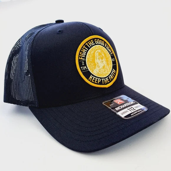 Christian Jesus Patch Richardson Trucker Mesh Snapback Cap Hat 2 Timothy 4:7