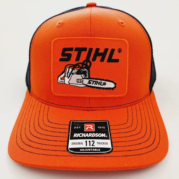 Stihl Richardson 112 Trucker Cap Hat Mesh Snapback Embroidered Patch